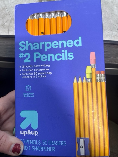 Condition photo showing New/Like New for 50ct Wood Pencil Eraser and Sharpener Kit Bulk - up&up™