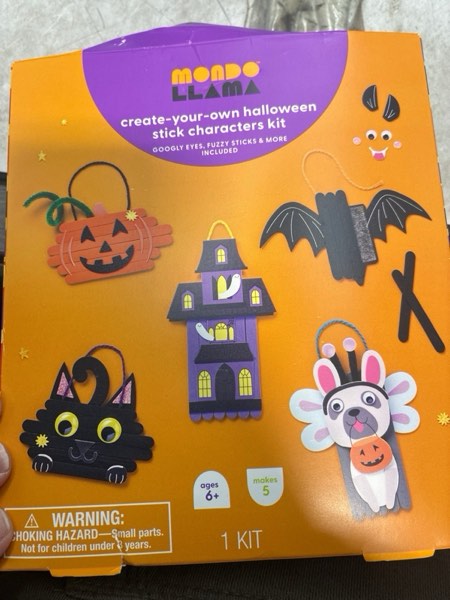 Condition photo showing New/Like New for 5ct Halloween Craft Stick Character Kit - Mondo Llama™