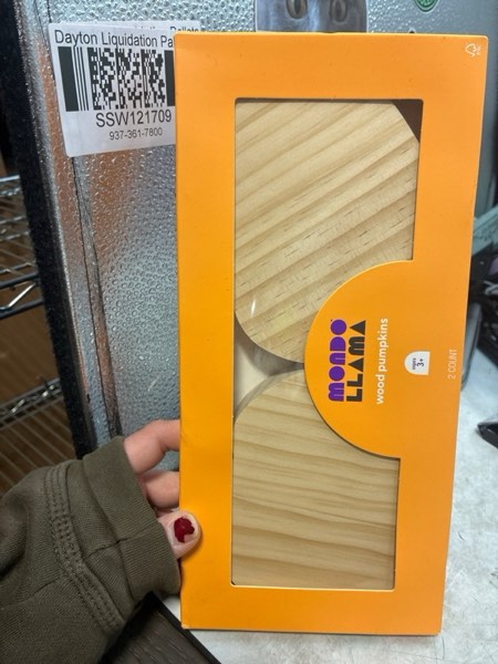 Condition photo showing New/Like New for 2ct Halloween Craft Wood Pumpkins - Mondo Llama™