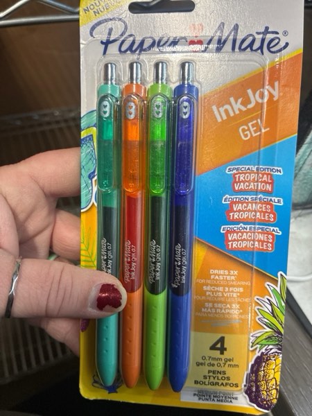Condition photo showing New/Like New for Paper Mate InkJoy Gel Pens  Medium Point  0.7 mm  Tropical Vacation  4 Count