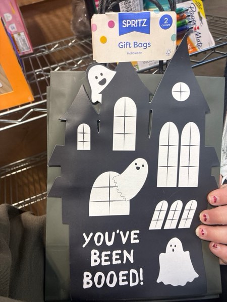 Condition photo showing New/Like New for 2pk Small Halloween House Gift Bag Black - Spritz™