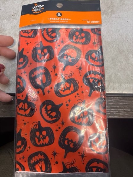 Condition photo showing New/Like New for 12ct Pumpkin Cello Bag Party Favors - Hyde and EEK! Boutique™