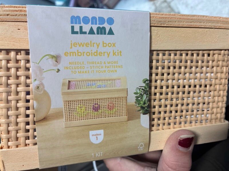 Condition photo showing New/Like New for Jewelry Box Embroidery Craft Kit - Mondo Llama™
