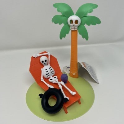2025 Target Bullseye Playground Halloween Light-Up Skeleton with Palm Tree