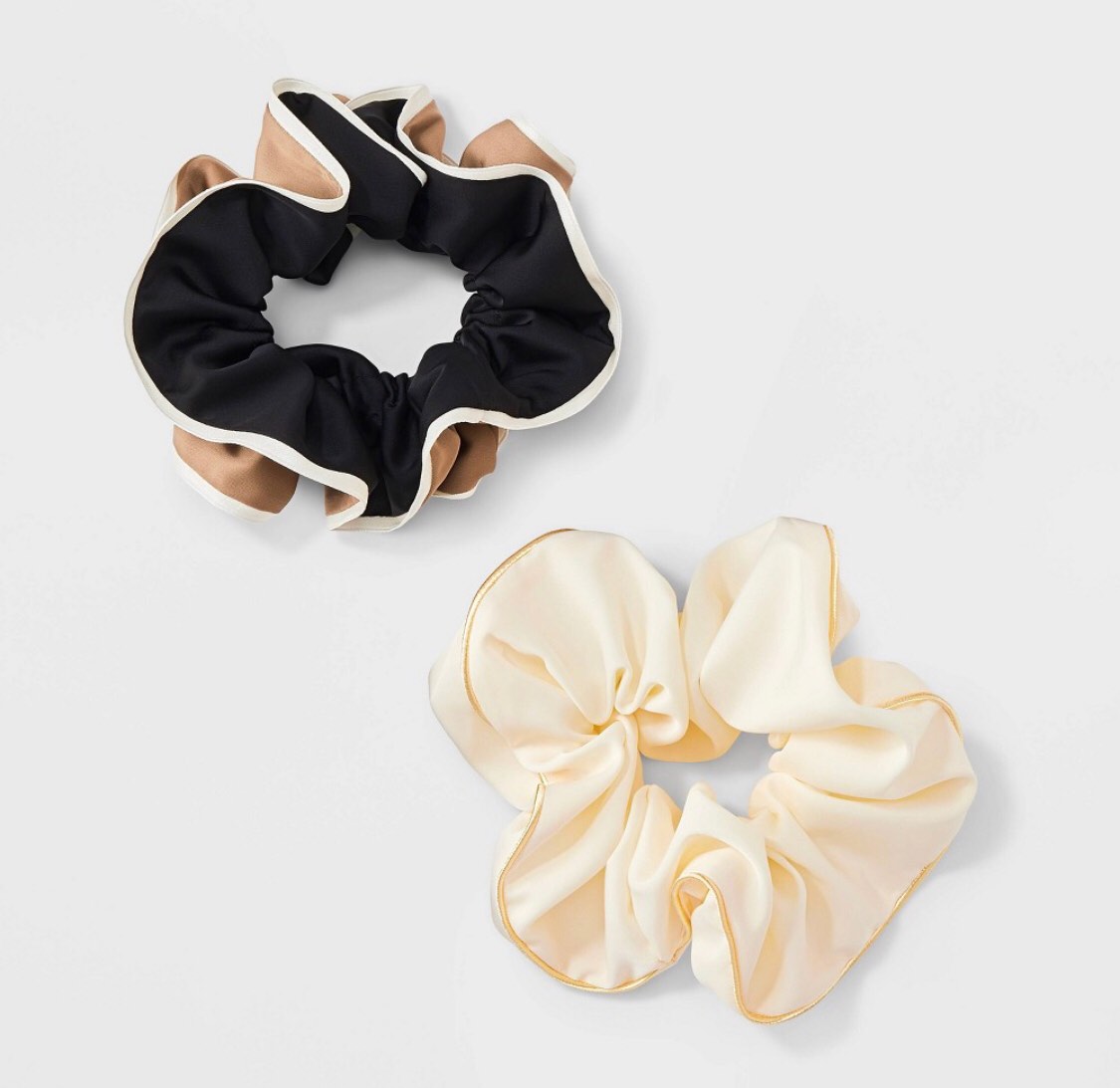 Condition photo showing New/Like New for Satin Hair Twister Set 2pc - A New Day™ Black/Cream