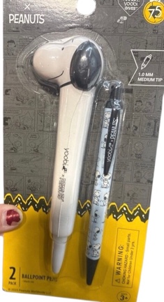 Condition photo showing New/Like New for Yoobi 2pk Peanuts Novelty Ballpoint Pen Snoopy, School Supplies
