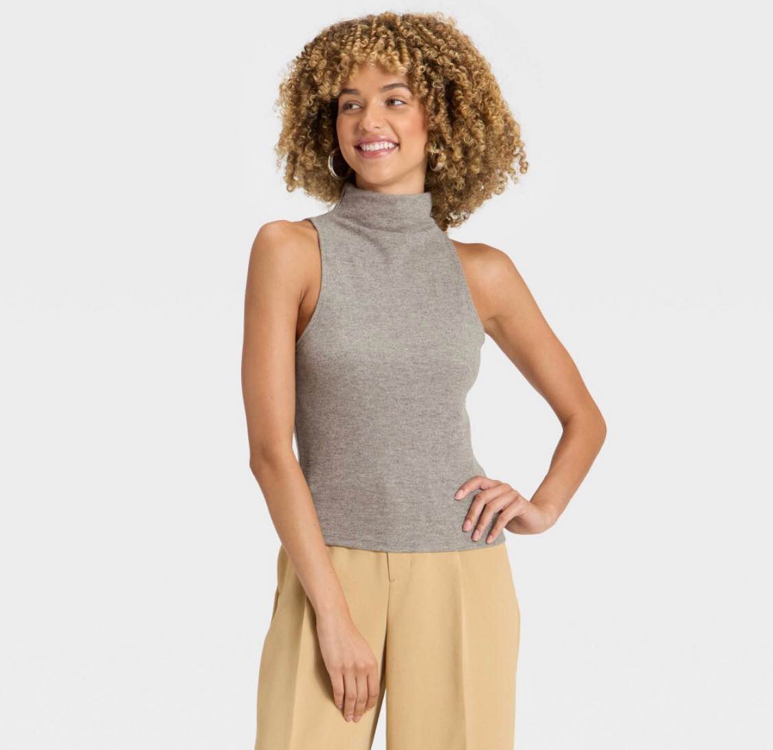 Condition photo showing New/Like New for Women's Brushed Microfleece Tank Top - A New Day™ Gray S