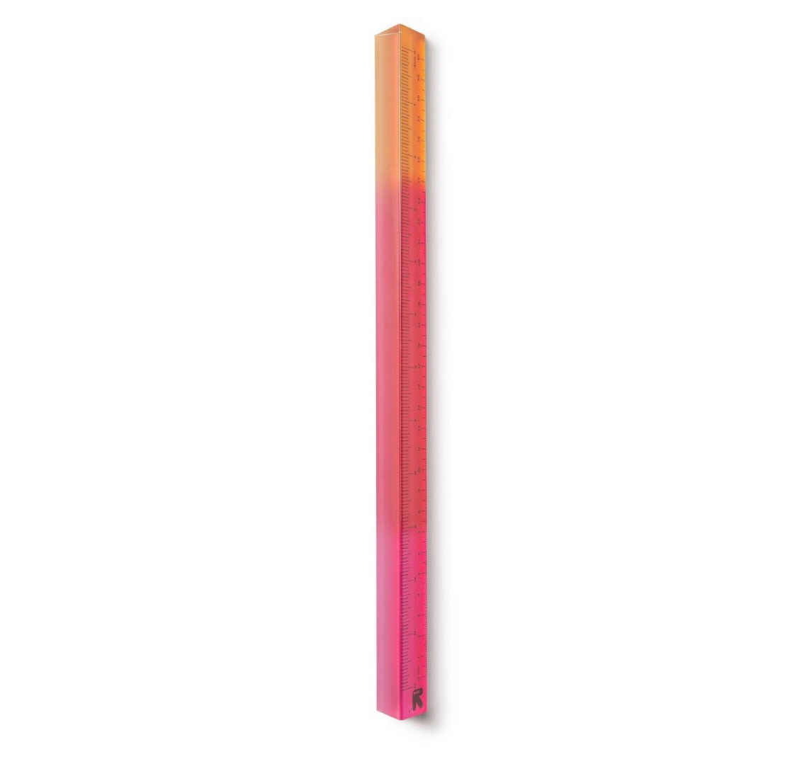 Condition photo showing New/Like New for 13" Acrylic Ruler Pink/Red/Orange - up&up™