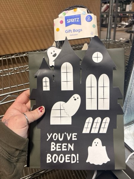 Condition photo showing New/Like New for 2pk Small Halloween House Gift Bag Black - Spritz™