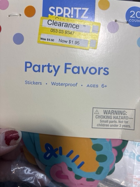 Condition photo showing New/Like New for Inspirational Stickers - Spritz™: Multi-Colored Party Favors for Kids, All Occasions, 20 Pack