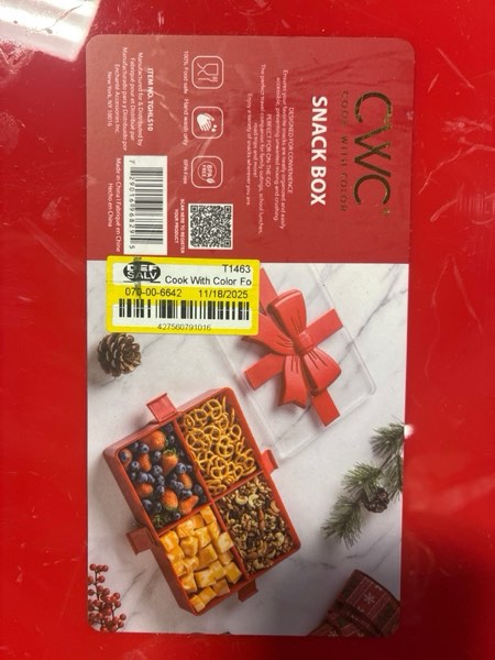 Condition photo showing As Is for Cook With Color Food Gifting Box with Red Bow