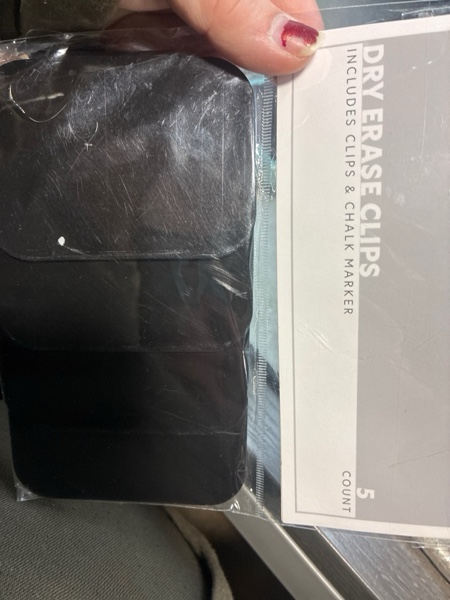 Condition photo showing New/Like New for Dry Erase Clips Includes Clips & Chalk Marker 5pcs