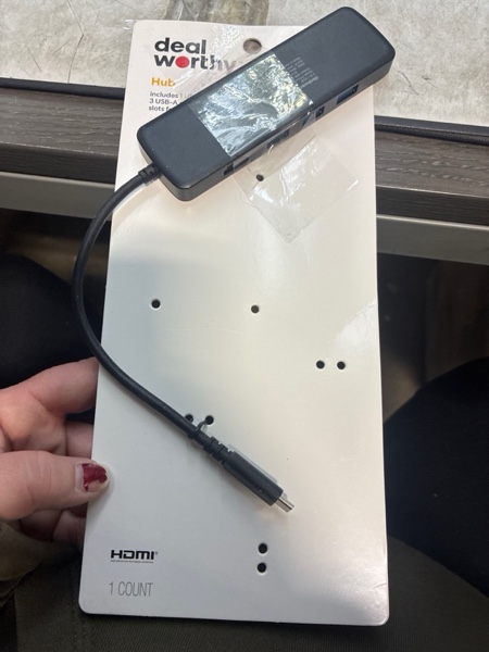 Condition photo showing New/Like New for USB-C 6-in-1 Hub with 1-4K HDMI 3 USB-A Gen3 and SD/TF Reader - dealworthy™