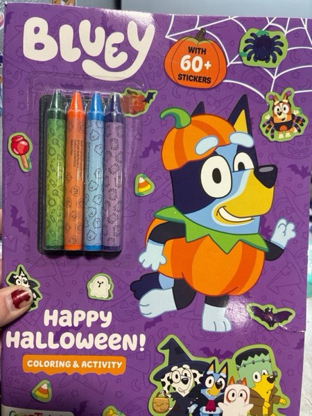 Condition photo showing New/Like New for Bluey Colortivity: Happy Halloween! (Color & Activity with Crayons)