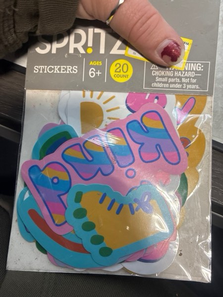 Condition photo showing New/Like New for Inspirational Stickers - Spritz™: Multi-Colored Party Favors for Kids, All Occasions, 20 Pack