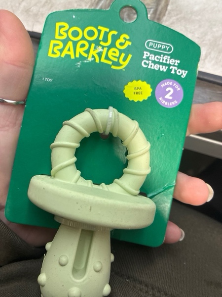 Condition photo showing New/Like New for Pacifier Chew Bone Dog Toy - Boots & Barkley™