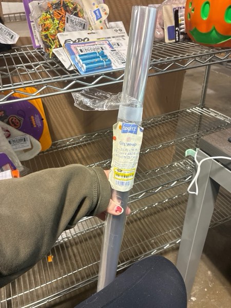 Condition photo showing New/Like New for Spritz Clear Cello Gift Wrapping Paper