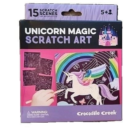 Crocodile Creek Sparkle Unicorn Scratch Art 15 pieces 5 +years