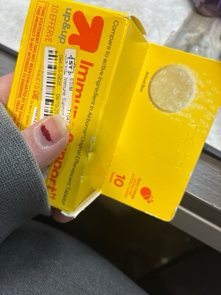 Immune Support Effervescent Tablets - Orange Flavor - 10ct - up&up™