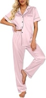 IFFEI Womens Pajama Sets 2 Piece Silk Pajamas for Women Matching Christmas Pjs with Pockets