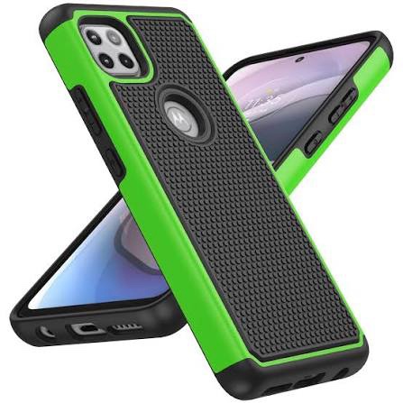 BNIUT for Motorola One 5G Ace (One 5G UW Ace) Case: Dual Layer Protective Heavy Duty Cell Phone Cover Shockproof Rugged with Non Slip Textured - Military Protection Bumper - 6.7inch (Black Green)
