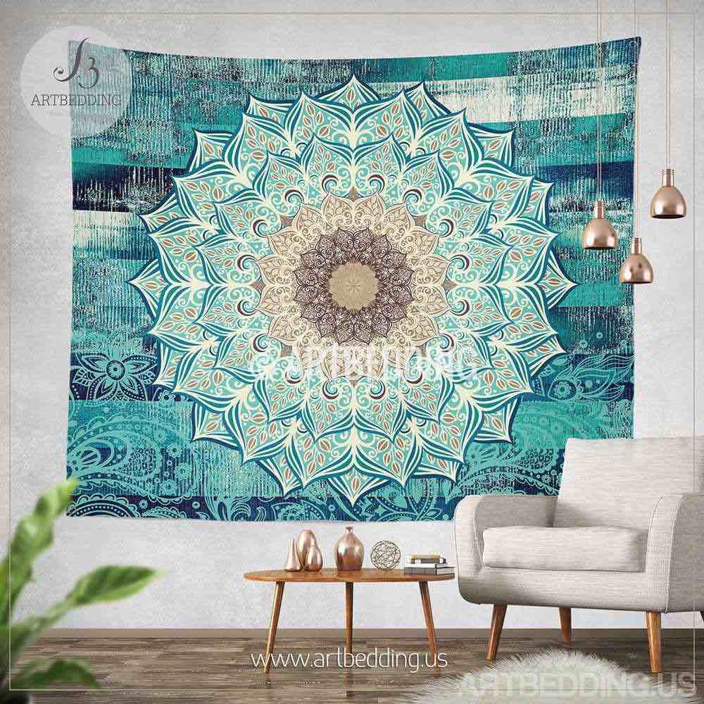 Fowocu Boho Floral Mandala Tapestry10018S
