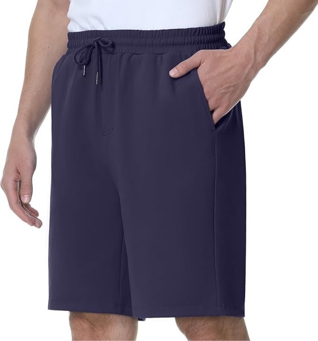 SPACEVIKING Mens Athletic Shorts Soft Basketball Shorts Stretch Volleyball Shorts Casual Tennis Shorts Gym Sports Shorts with Pockets (Grey, L), Large