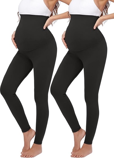 TOUCH LOOM Maternity Leggings Maternity Over Belly High Waist Full Length Leggings Pants for Women Maternity Clothes Pregnant