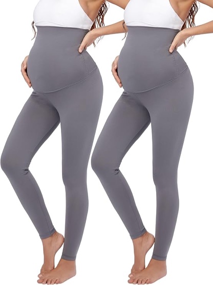 (Size XL) TOUCH LOOM Maternity Leggings Maternity Over Belly High Waist Full Length Leggings Pants for Women Maternity Clothes Pregnant