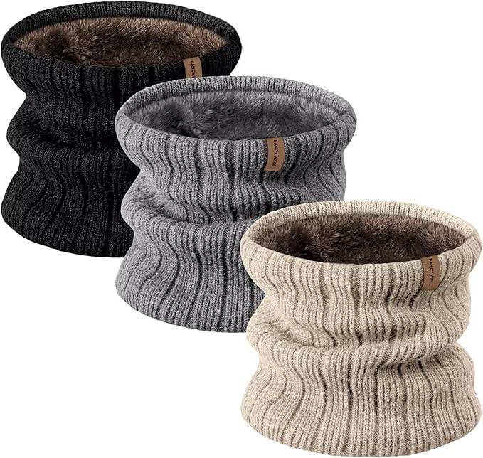 FANCY WELL Winter Neck Gaiter for Men – Ski Neck Warmer, Fleece Face Mask Cover, Cold Weather Neck, Neck Warmers (Content May Vary)