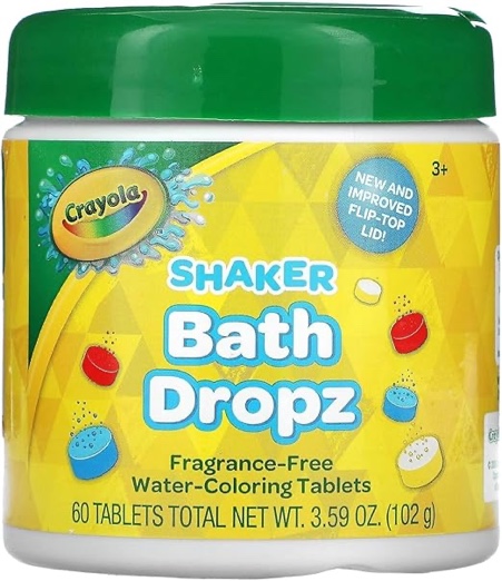 Crayola Color Bath Dropz 60 Tablets 3.59 Ounce Jar