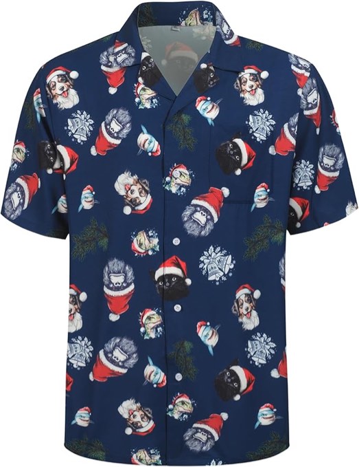 Giftdigger Mardi Gras Shirts for Men Funny 3D Print Button Up Shirt for Men Holiday Casual Aloha Hawaiian Short Sleeve Shirts