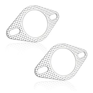 2PCS 2" Car Exhaust Gasket with 2-Bolt,Replaces OEM#120-06310-0002 Exhaust Manifold Gasket,Exhaust Flange Gasket Car Accessories Made of High Temp Gasket Material (2 Inch)