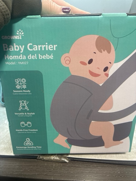 Condition photo showing New/Like New for GROWNSY Baby Carrier, All Season Design with Adjustable Mesh Panel, Ergonomic Infant Carrier Wraps with Lower & Upper Buckle, Newborn to Toddler (7-44lbs), Baby Carriers, Hands-Free Parenting, Black
