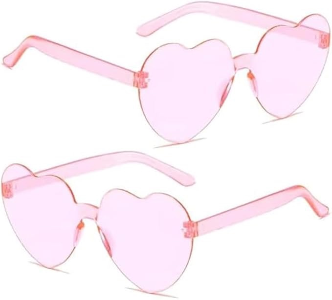 Heart Shaped Sunglasses?Kids Rimless Heart Shaped Sunglasses Heart Glasses Bachelorette Bride Party Favor