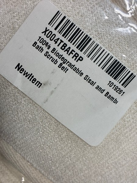 Condition photo showing New/Like New for 100% Biodegradable Sisal and Bamboo Bath Scrub Belt