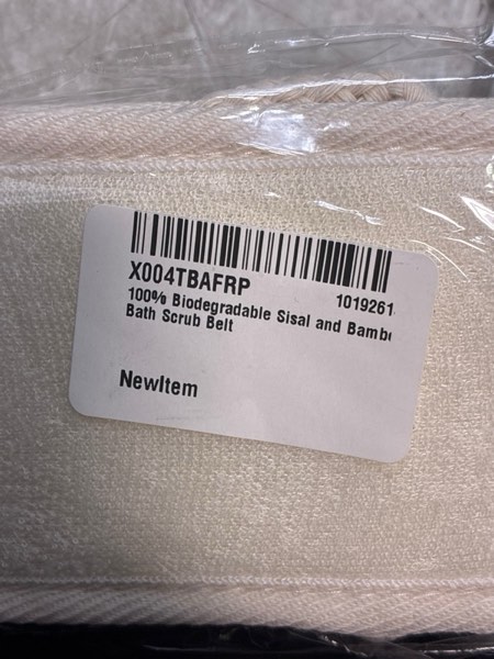 Condition photo showing New/Like New for 100% Biodegradable Sisal and Bamboo Bath Scrub Belt