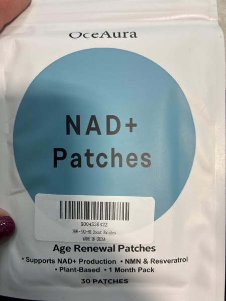 Condition photo showing New/Like New for NAD+ Patches for Women & Men with Nicotinamide and Resveratrol-30 Patches, Premium 8-Hour Extended-Release Formula, Vegan
