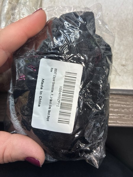Condition photo showing New/Like New for BSEKT Zipper Scrunchies, Pocket Scrunchie, SECRET & HIDDEN, Velvet Hair Ties Bracelet, Compatible with Apple AirPods 2 & 1, Key Money Chapstick Storage Bag, Elastics Hair Band (Grey Black Beige)