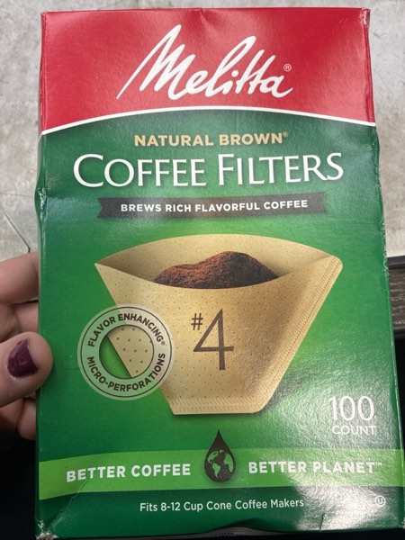 Condition photo showing New/Like New for Melitta #4 Cone Coffee Filters, Unbleached Natural Brown, 100 Total Filters Count - Packaging May Vary