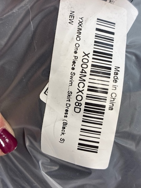 Condition photo showing New/Like New for YXKIMNO One Piece Swimdress Swimsuits for Women Tummy Control Bathing Suit Mesh Sheer Sarong Wraps Swimwear Skirt Dress (Black, XL)