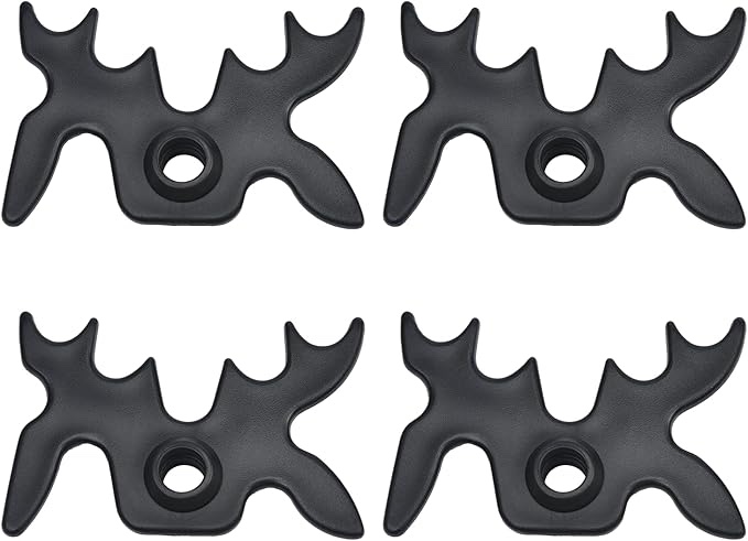 AKIRO 4 Pack Pool Billiard Cue Bridge Head, Portable Moosehead Bridge Head, Billiard Pool Cue Accessories for Pool Table, Black