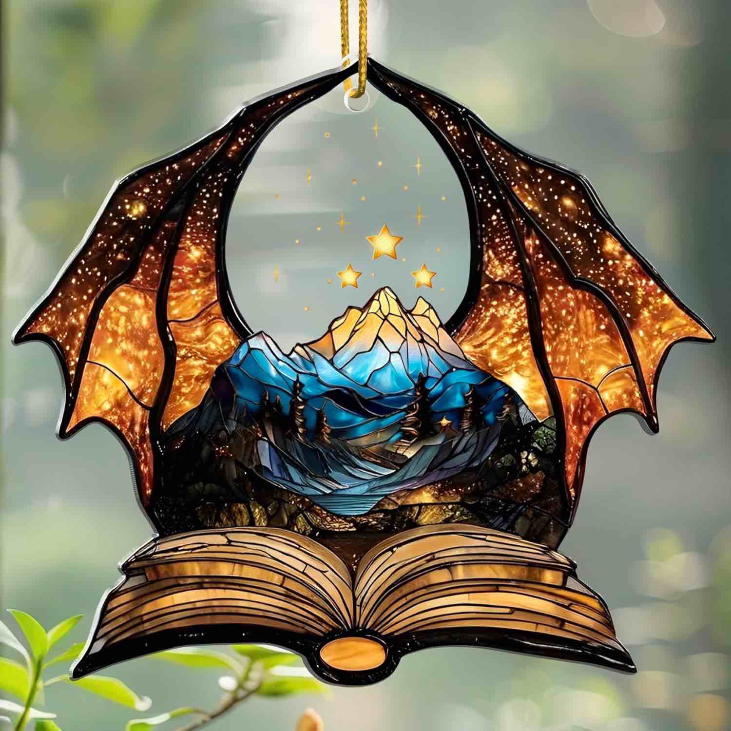 Velaris Ornament Acotar Merch Acrylic, A Court Of Thorns And Roses Bookish Gifts For Women, Suncatcher Window Hanging Decor (Mystic Chapter)