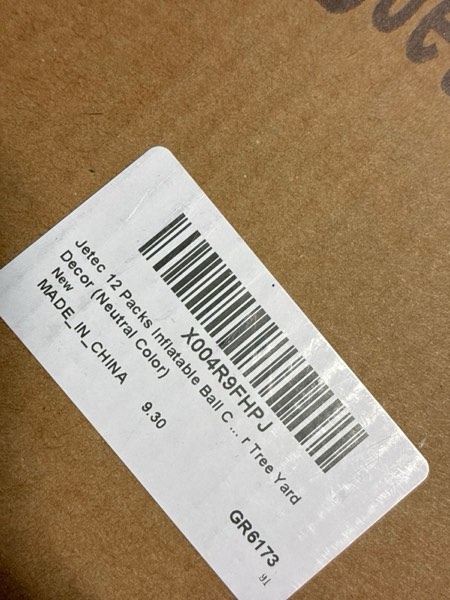 Condition photo showing New/Like New for Jetec 12 Packs Giant Christmas Inflatable Balls Ornament 24/18/9 Inch Large Xmas PVC Inflatable Balls Bulk Neutral Christmas Blow up Ornaments for Xmas Holiday Outdoor Indoor Yard Decor