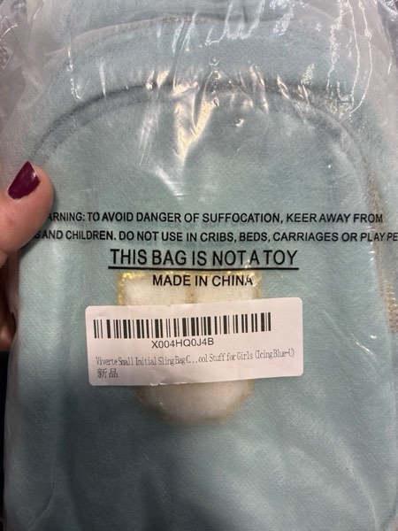 Condition photo showing New/Like New for (Blue, U) Viverte Birthday Gifts for 7 8 9 10 11 12 13 Year Old Girls Small Initial Sling Bag Cross Body Bag Fanny Pack for Girls Icing Blue U