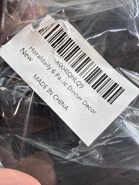 horaldaily 6 pack black tablecloth 60×60 inch round, stain and wrinkle resistant washable table cloth, decorative polyester table cover for party picnic dinner decor