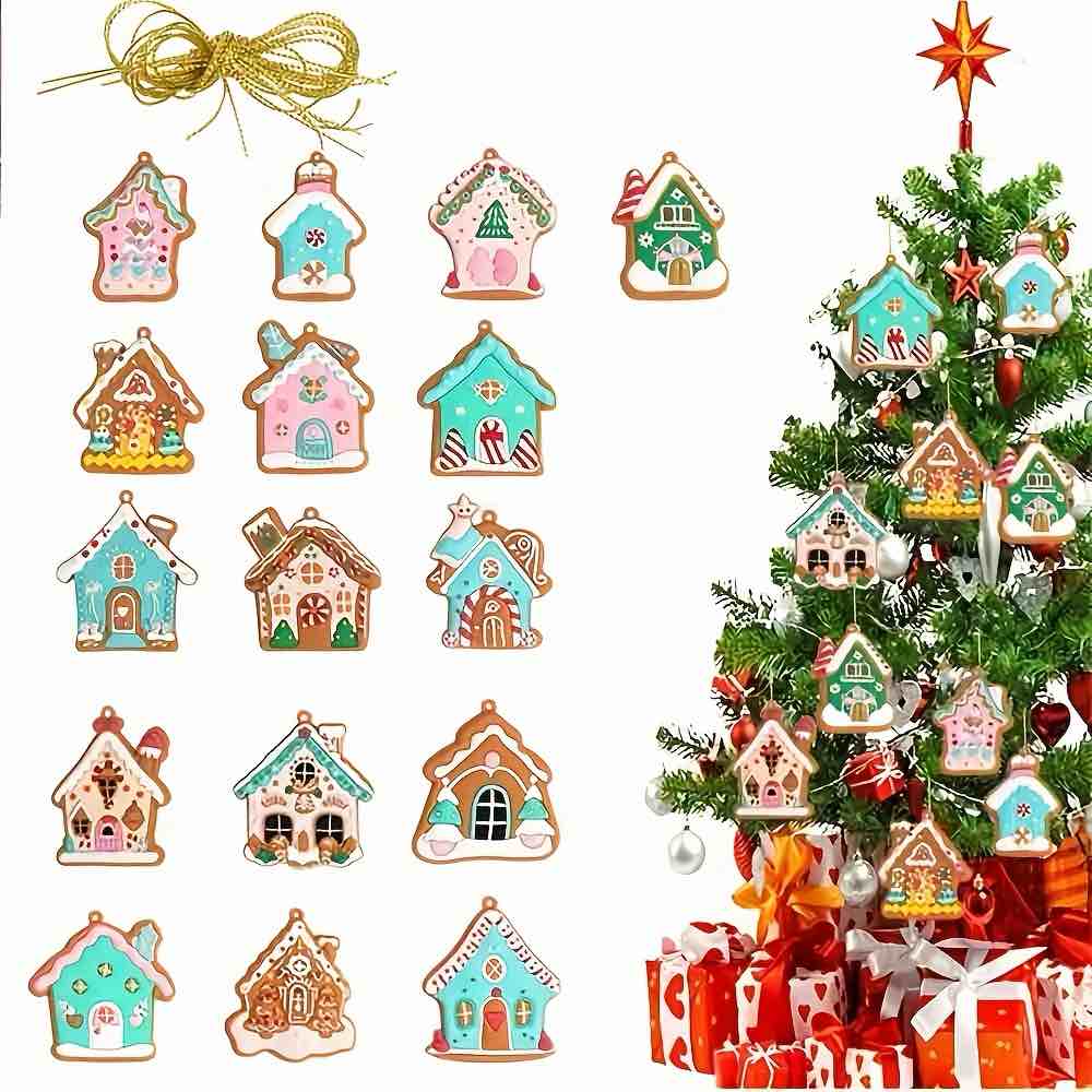 Gingerbread Christmas Decorations — Gingerbread House Ornaments Christmas Tree Decoration