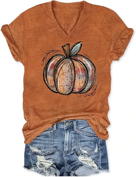 (Small) Women's T-Shirts V-Neck Dragonfly Tee Cute Summer Graphic Shirts Vintage Boho Flowers Short Sleeve T Shirt