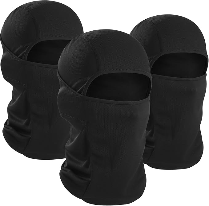 wtactful 3 pieces balaclava face mask of men - ski mask, breathable elastic fit & perfect for outdoor activities!