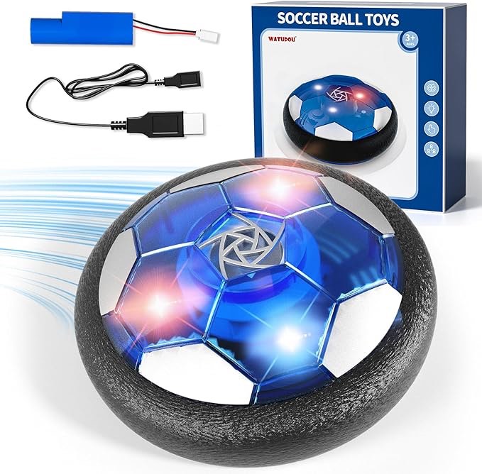 WATUDOU Hover Soccer Ball Toys for Kids Boys, Indoor Outdoor Outside Soccer Ball Game for Kids Ages 3-5 4-8, Toys Gifts for 3 4 5 Year Old Boys, 3 4 5 6 Year Old Boys Toys Birthday Gifts
